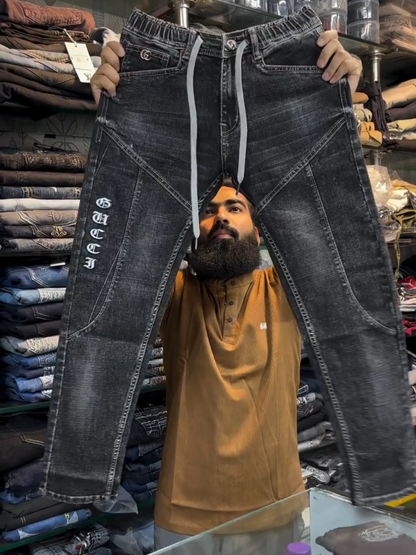 Black Grey Summer New Loose Jeans