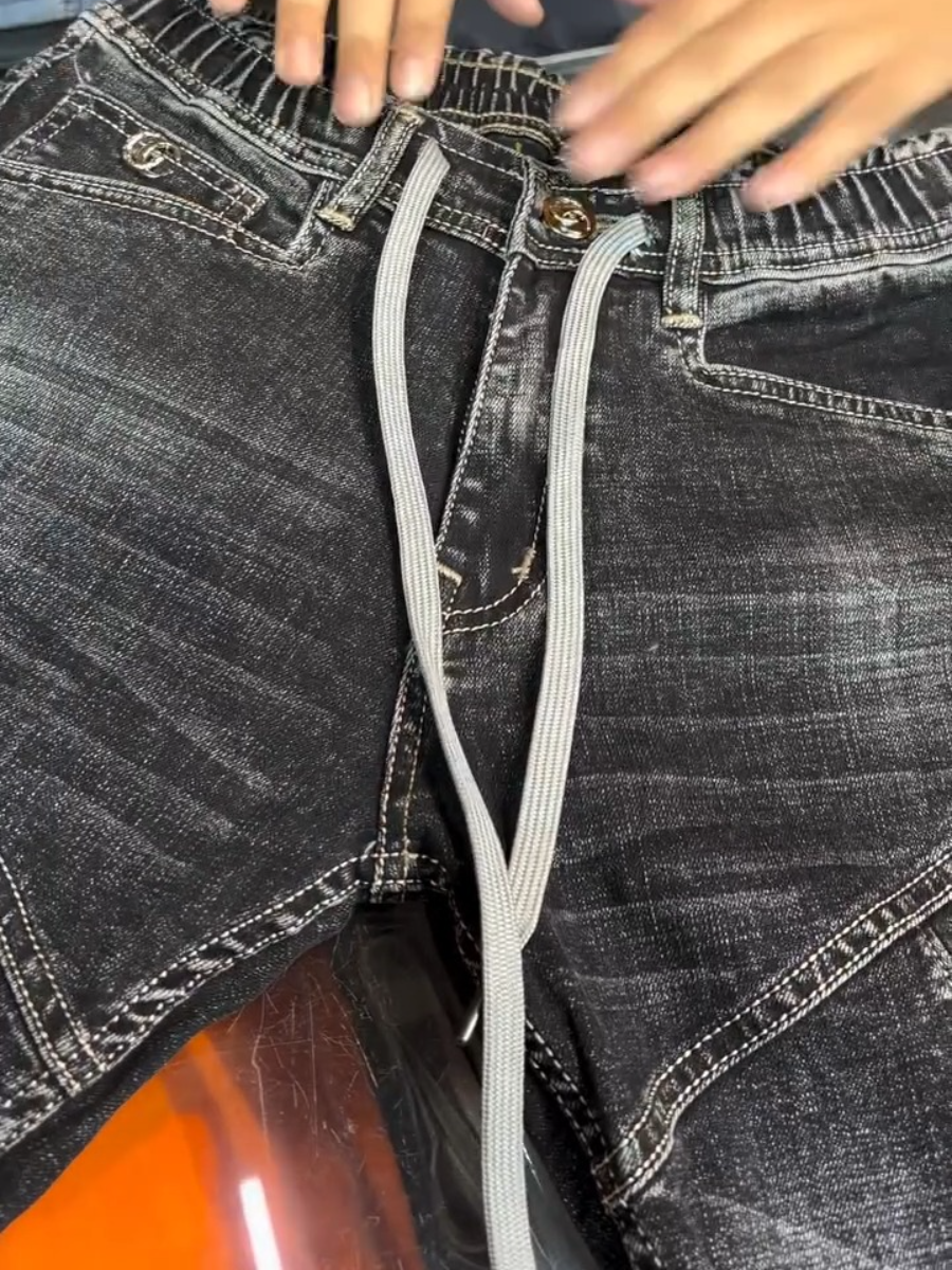 Black Grey Summer New Loose Jeans