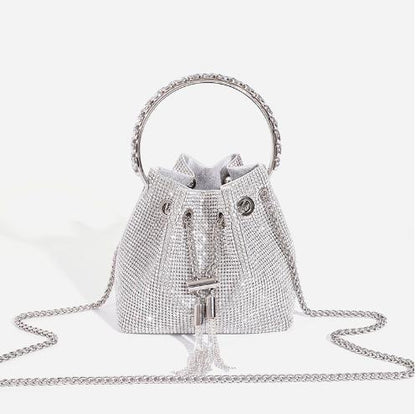 Shiny Bucket Bag With A Slant