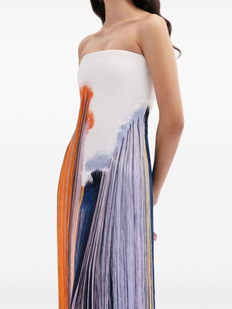 Strapless Tassel Dress