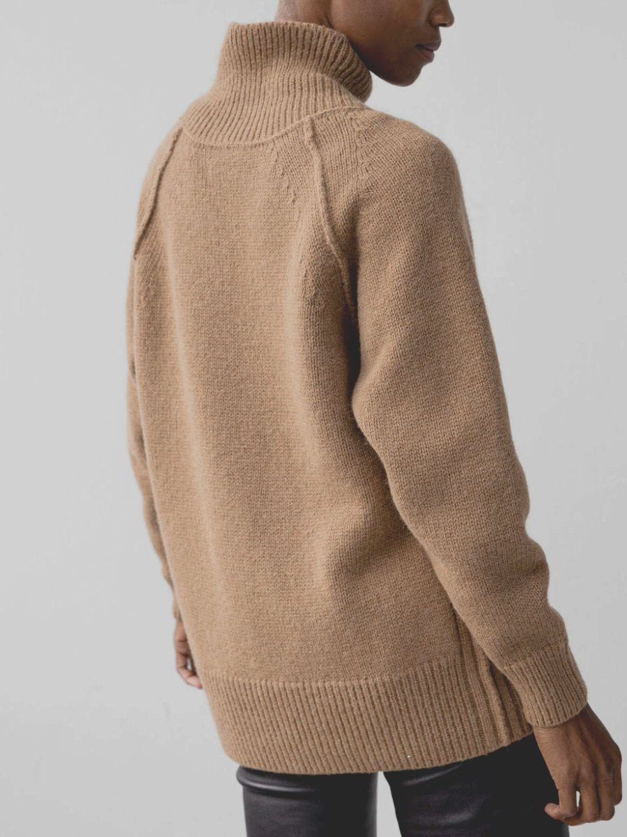 Half-neck Knitted Small V Sweater