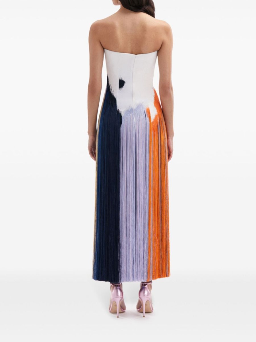 Strapless Tassel Dress