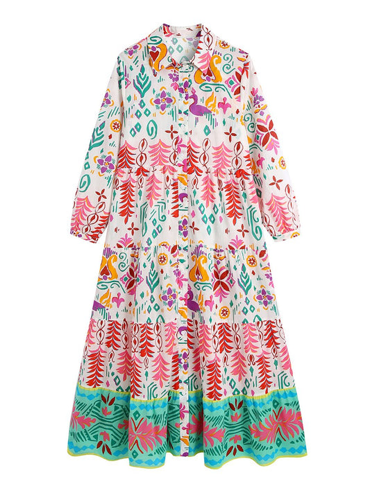 SS2024 Schickes Print-Sommerkleid